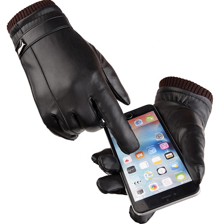 Hand Protection Warm Leather Waterproof Gloves For Outdoor Work