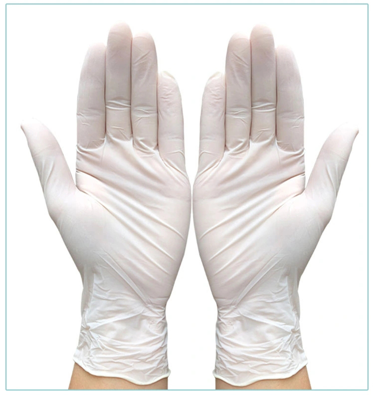 white dishwashing gloves