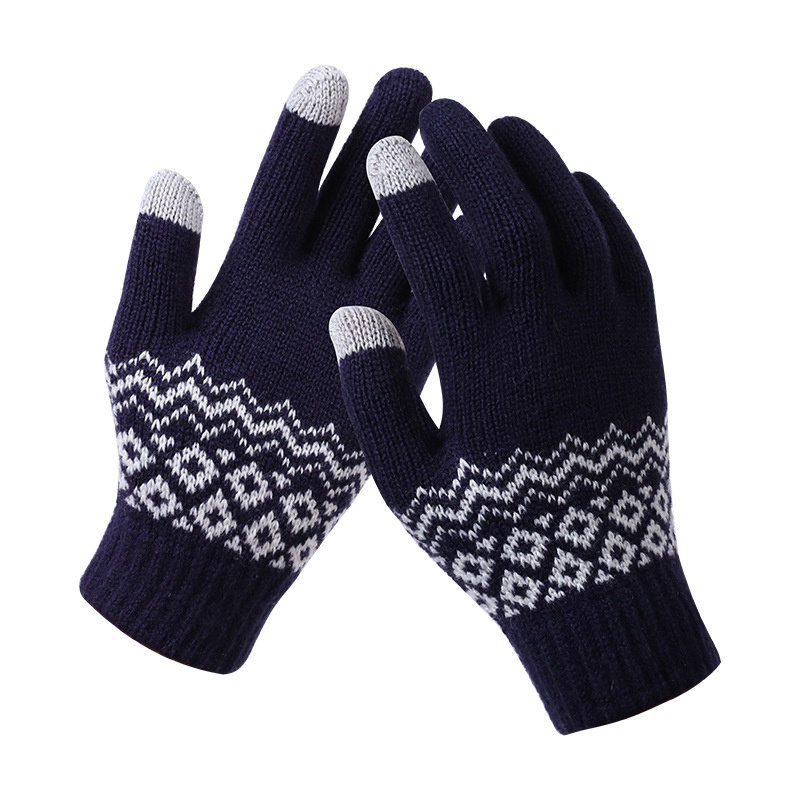 Knitted Warm Touch Screen Gloves For Winter